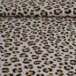 Preview: Dekostoff Leinenlook Leo Animalprint braun beige